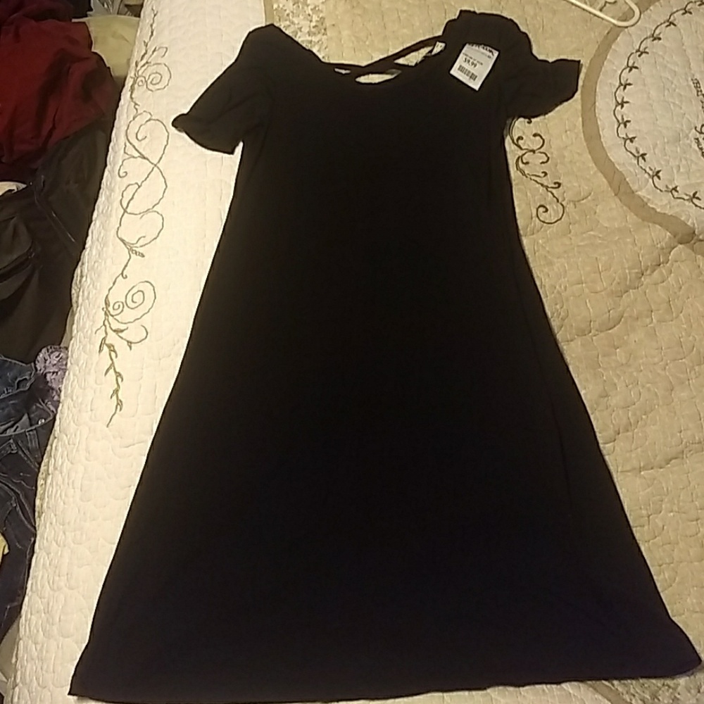 Black T-shirt dress